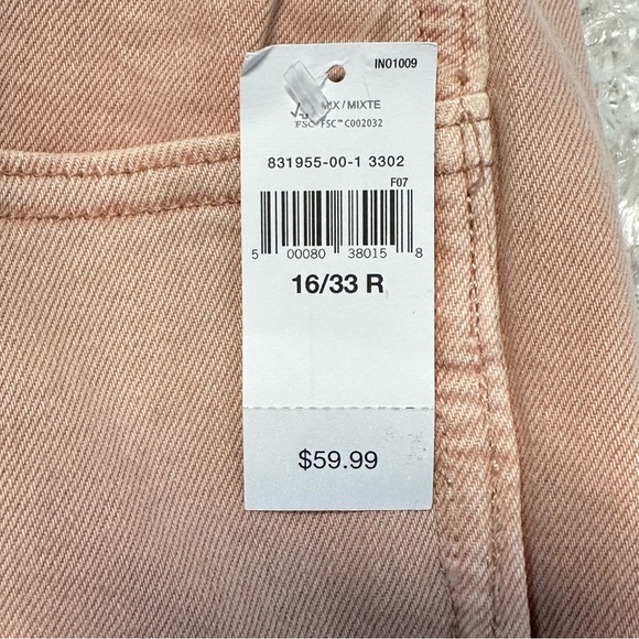 Gap Pink High Rise Vintage Slim Ankle Pants Sz 16 NWT (Flawed) - Picture 3 of 11